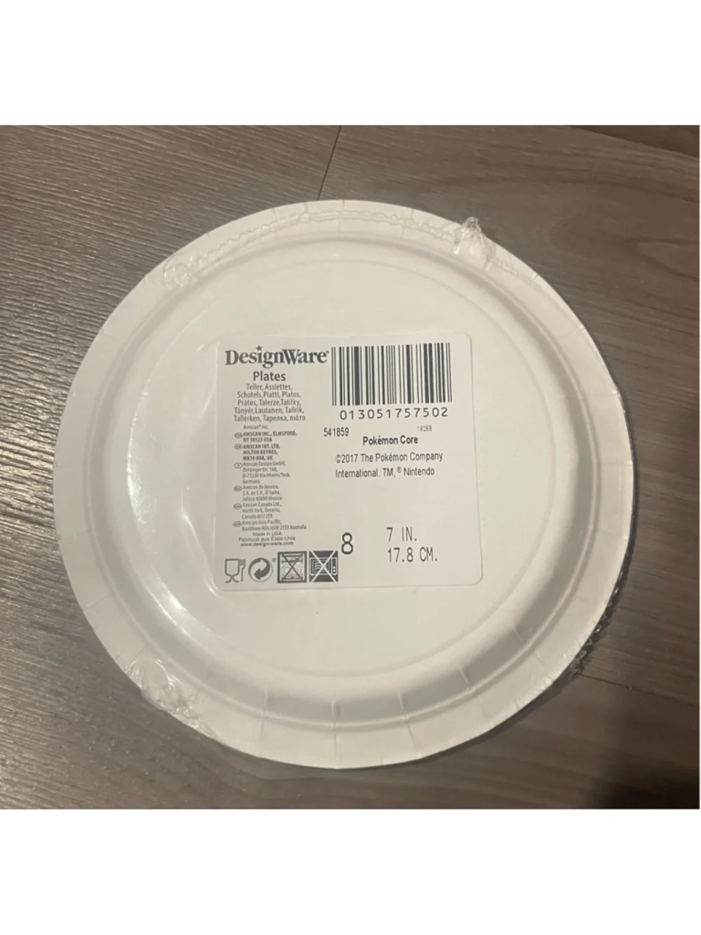 Pokemon Core Pikachu Disposable Plates DesignWare 8ct. 7” inch